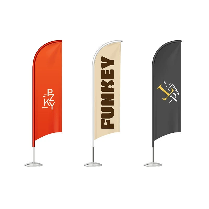 Flaga plażowa z piórami stołowymi